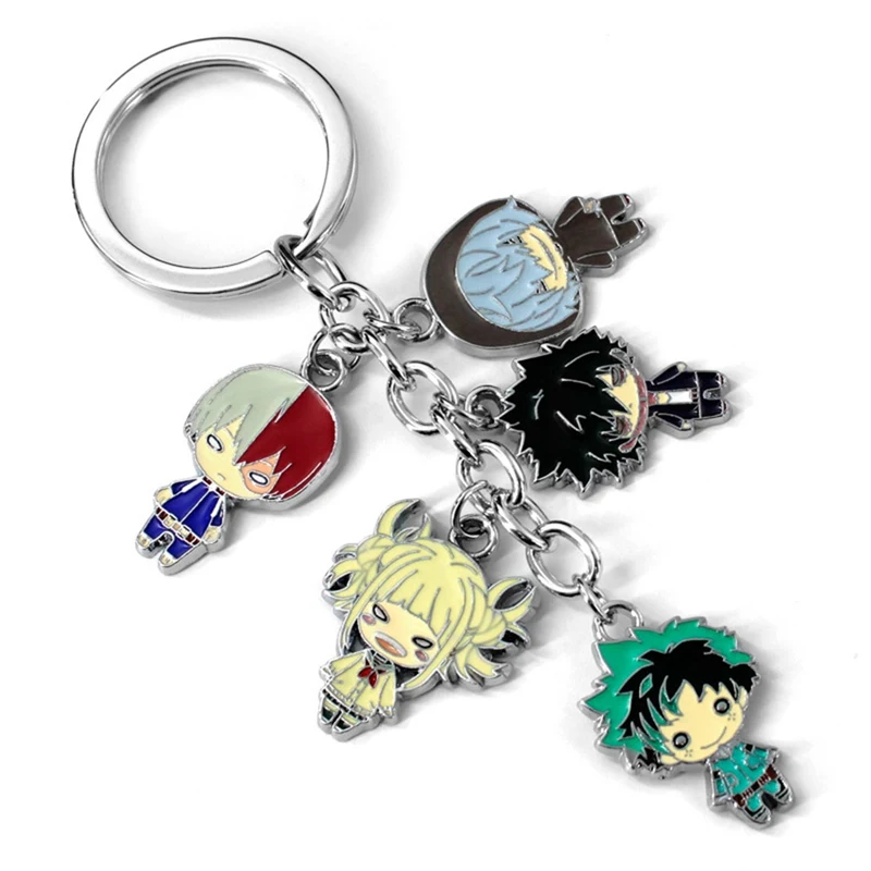 

My Hero Academia Izuku Midoriya Katsuki Bakugou All Might Shoto Todoroki Metal Pendants Keychain Keyring Ornament Gift