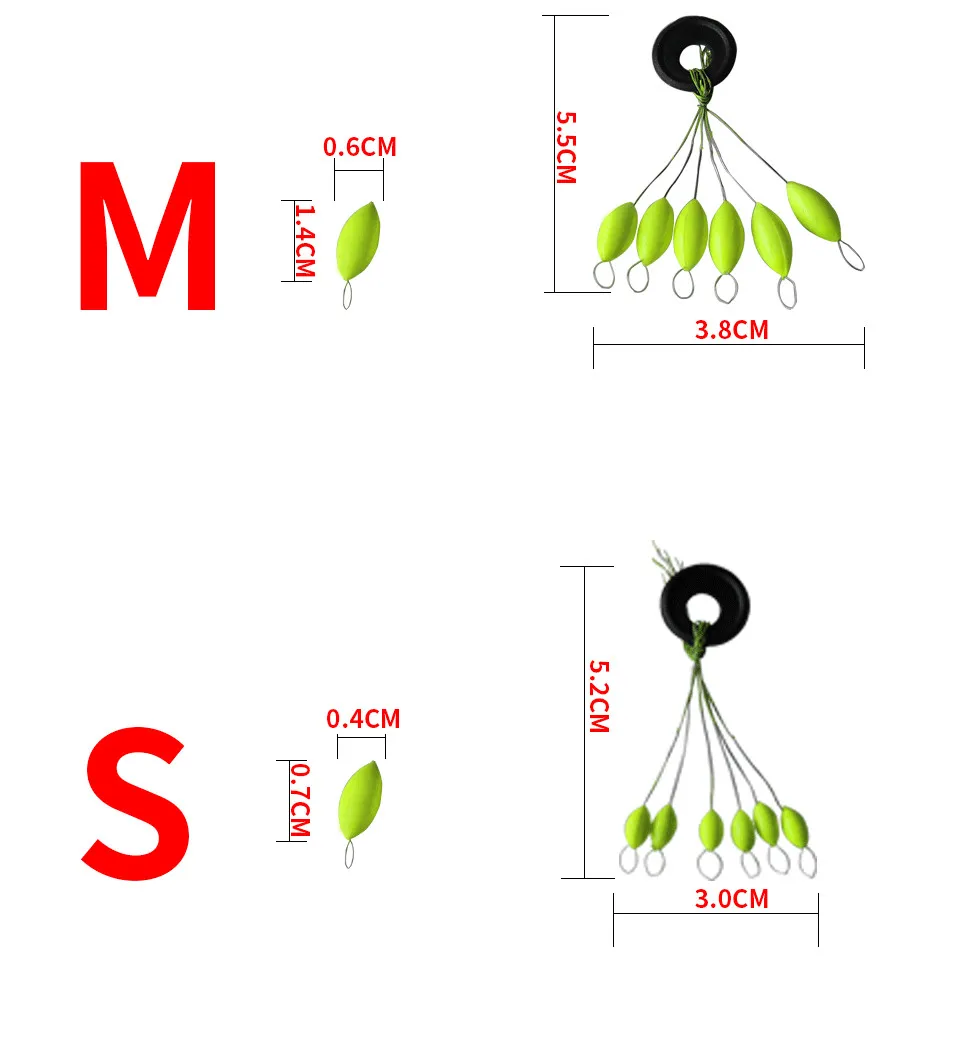 10 упаковок/60 шт. Овальный Мини-поплавок для рыбной ловли с семиконечными звездами легкое использование поплавок надеваются как пробка фиксируются поплавки L144