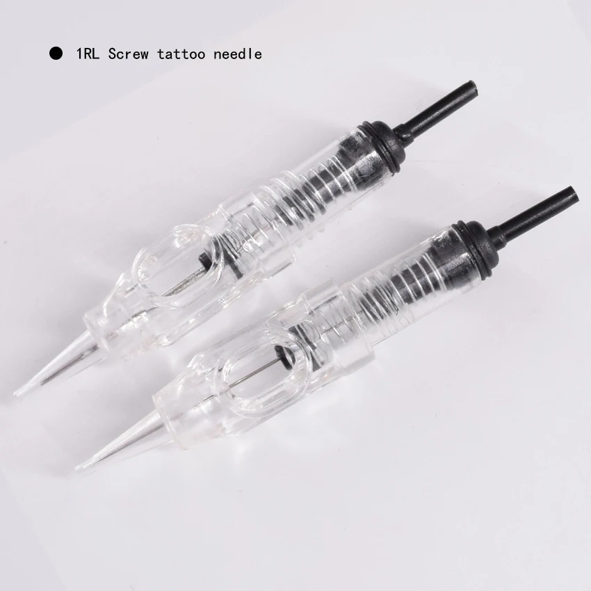 Tattoo Needle Screw 1RL 10pcs Sterilized  Permanent Makeup Pen Machine Needles Tips Supply for Eyebrow lip Microblading Supplies