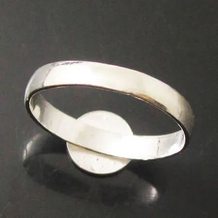 Beadsnice кольца из стерлингового серебра 925 пробы Ювелирное кольцо пустая с 12 мм плоской подложкой хороший для стеклянных кабошонов и смолы diy подарок ID 28723