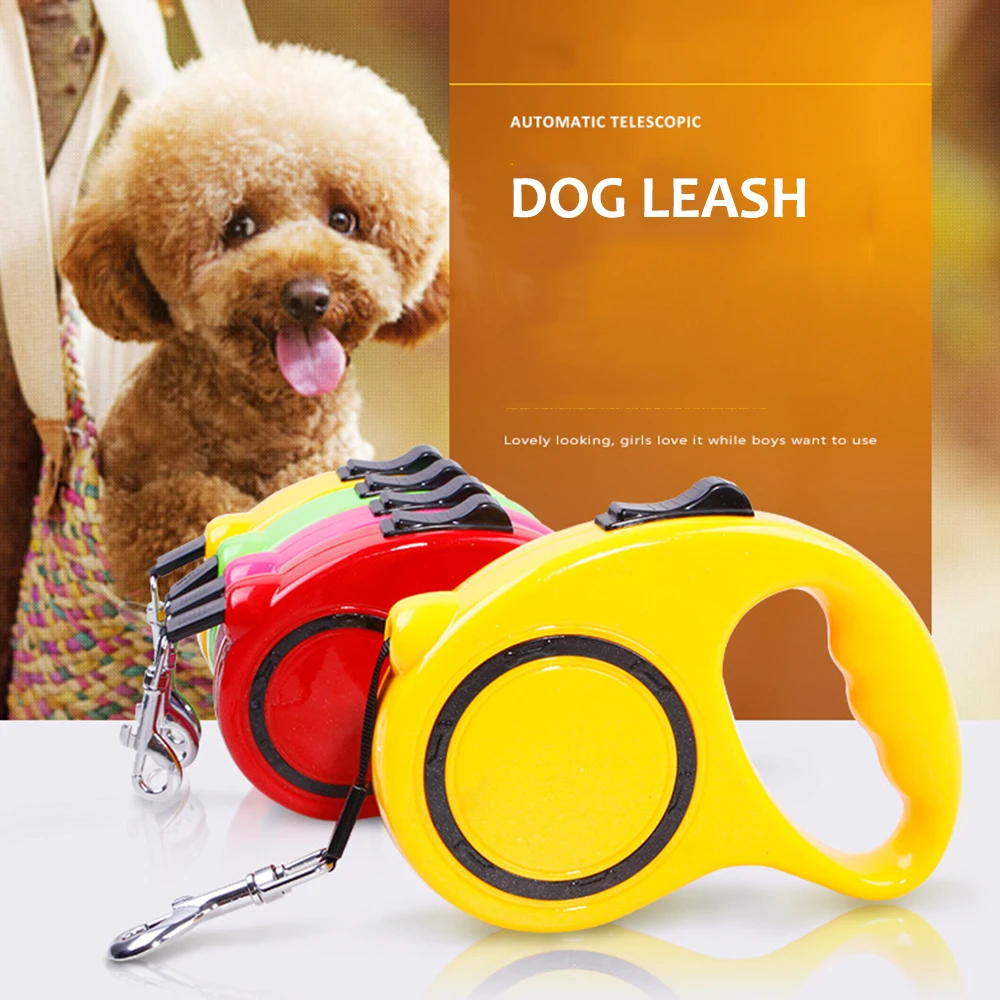 

3M/5M Retractable Dog Leashes Automatic Extending Nylon Walking Dog Lead Leash for Small Medium Dogs Accessories Pet Products