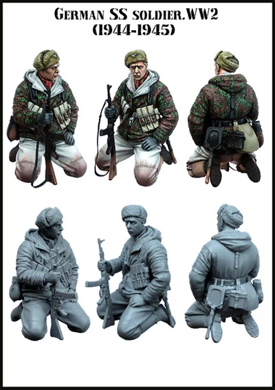 

GERMAN SS SOLDIER WW2(1944-1945) B 1/35 Resin Model Kit