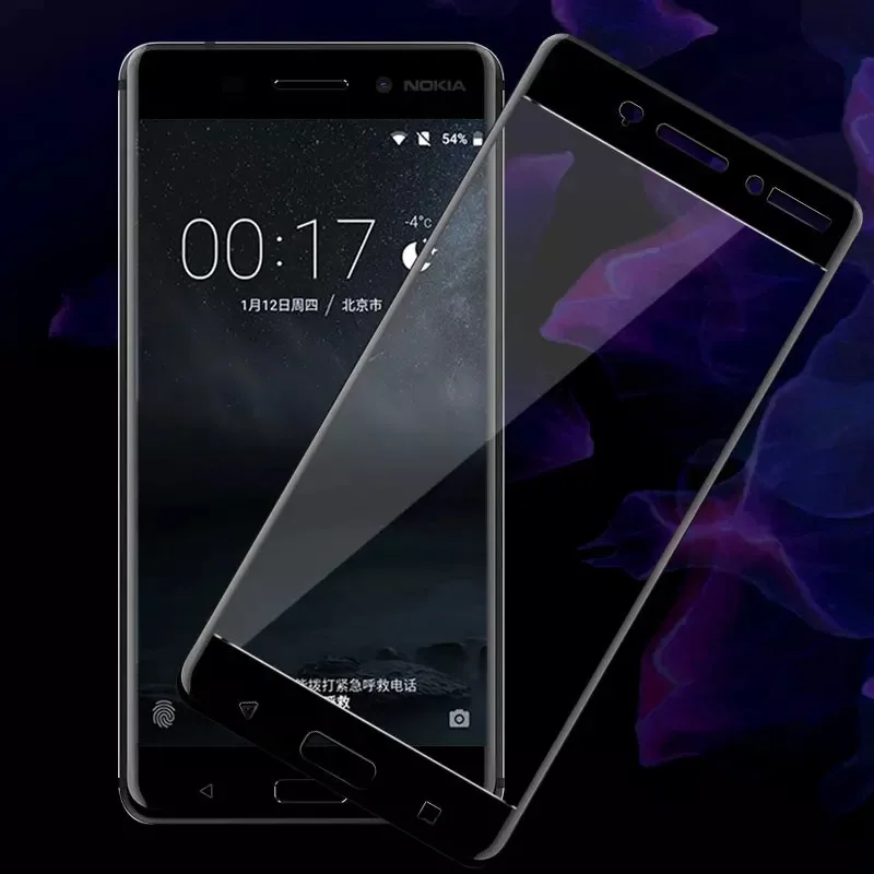 Полное закаленное стекло для Nokia 3,1, Защита экрана для Nokia 6,1 5,1 7,1 Plus X5 X6 3 5 6 7 8, защитное стекло, защитная пленка