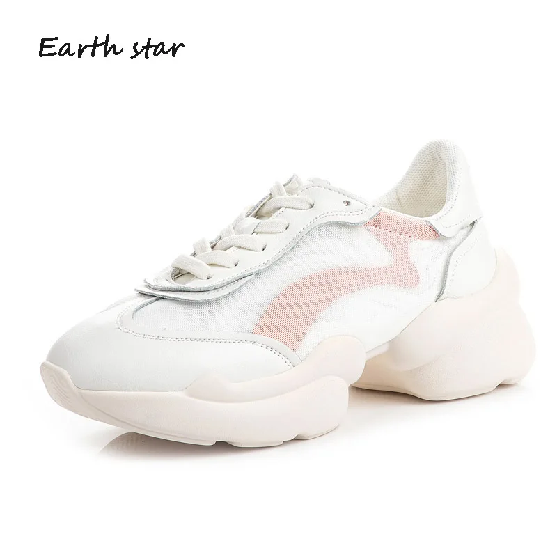 

Casual Shoes Women Platform Sneakers Fashion Brand White Leisure chaussures femme Patchwork Ladies Chunky footware Breathable