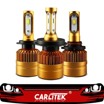 

CARLitek 2Pcs Car Headlight H7 H4 Led Bulb 50W 8000LM 6000K 12V Super Bright Headlamp Led H11 9006 H1 Auto Lamp Diode Light Fan