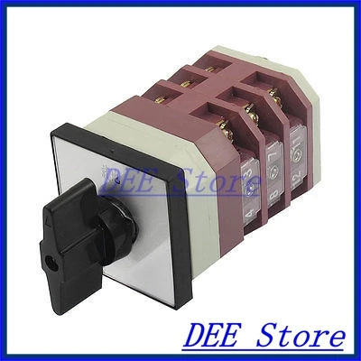 

AC 380V 16A 12 Terminals Two Position Locking Cam Combination Changeover Switch