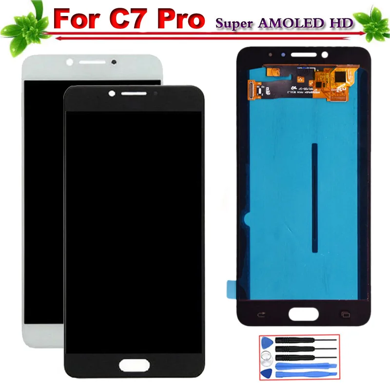 

5.7" LCD for SAMSUNG Galaxy C7 Pro C7010 Display Super Amoled Touch Screen Digitizer Assembly Replacement for Samsung C7 Pro LCD