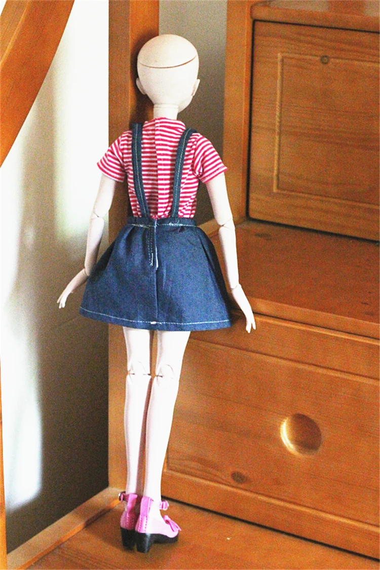 1 набор, мини юбка, кукла, аксессуары для 1/3, BJD куклы, одежда, Полосатая юбка для 60 см, куклы для девочек, игрушки, подарки, случайный стиль