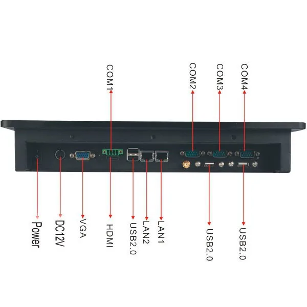 10,4 дюймов промышленные панели ПК с 4*км/3 * USB VESA монтажа все в одном ПК для игровой