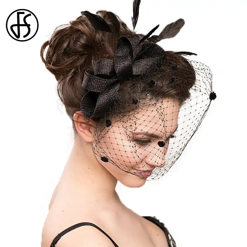 black wedding hats fascinators