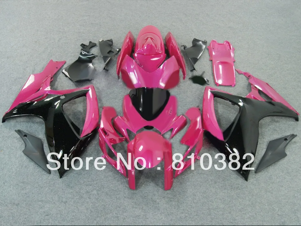 

Injection Mold Fairing kit for GSXR600 750 06 07 GSXR600 GSXR750 GSX-R600 750 K6 2006 2007 pink gloss black Fairings set SZ88