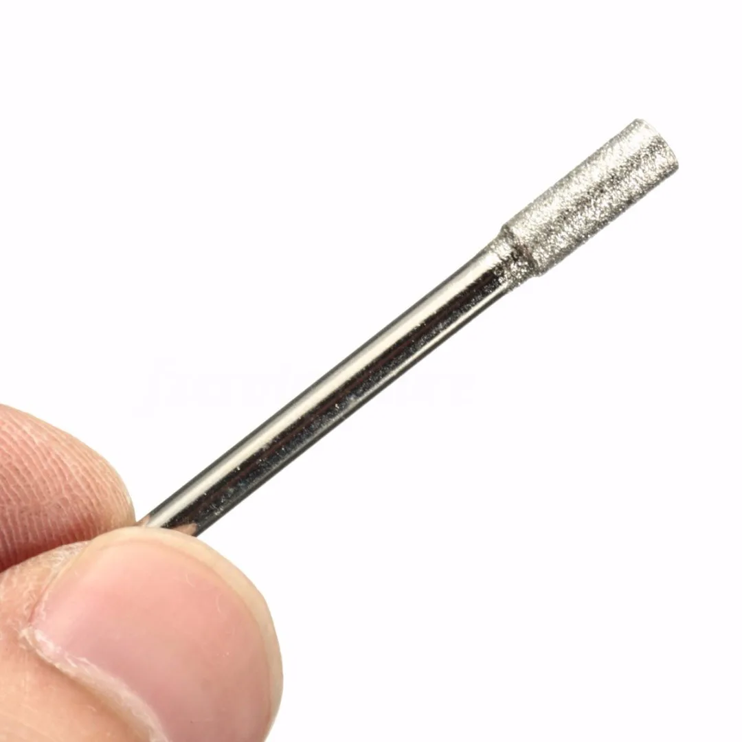 5pcs  New Diamond Grinding Burr Drill Bits 4mm Grinding Diameter For Rotary Tool