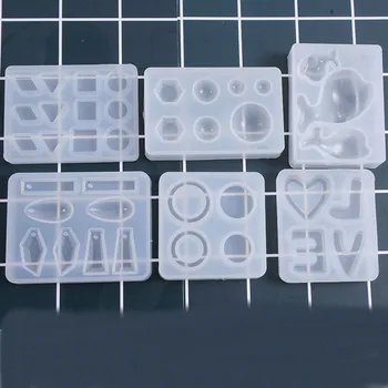 

1 PCS Translucent Silicone Crystal Glue Mold DIY Jewelry Making Tool Moulds UV Epoxy Resin Decorative Craft