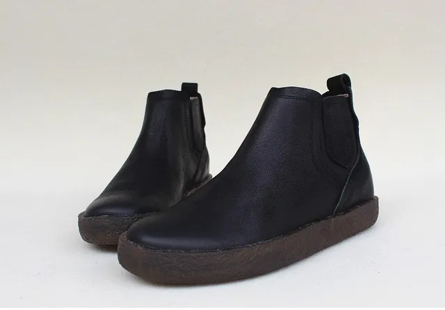 womens slip on black boots