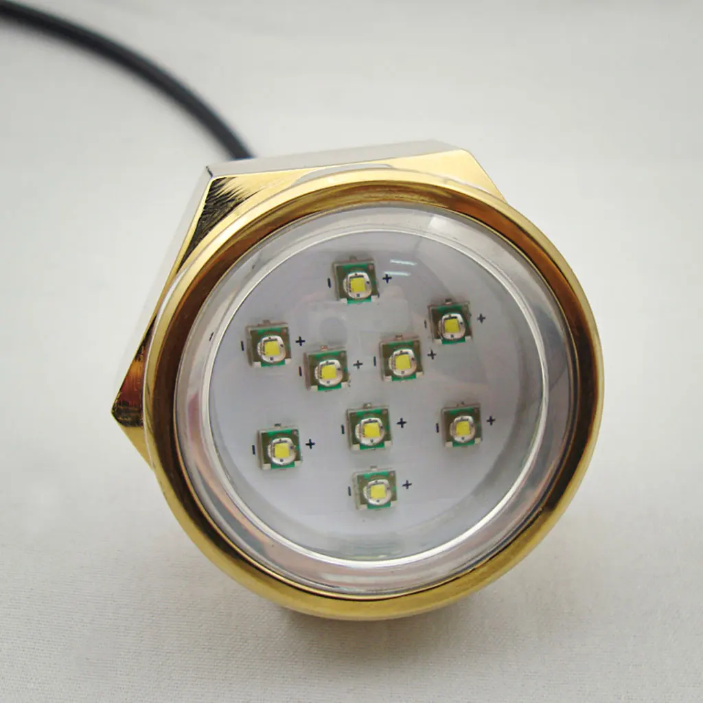 Waterproof Marine Boat Fish Yacht Underwater 27W LED Drain Plug for Rowing Fishing Kayak Canoe Boat Accessories