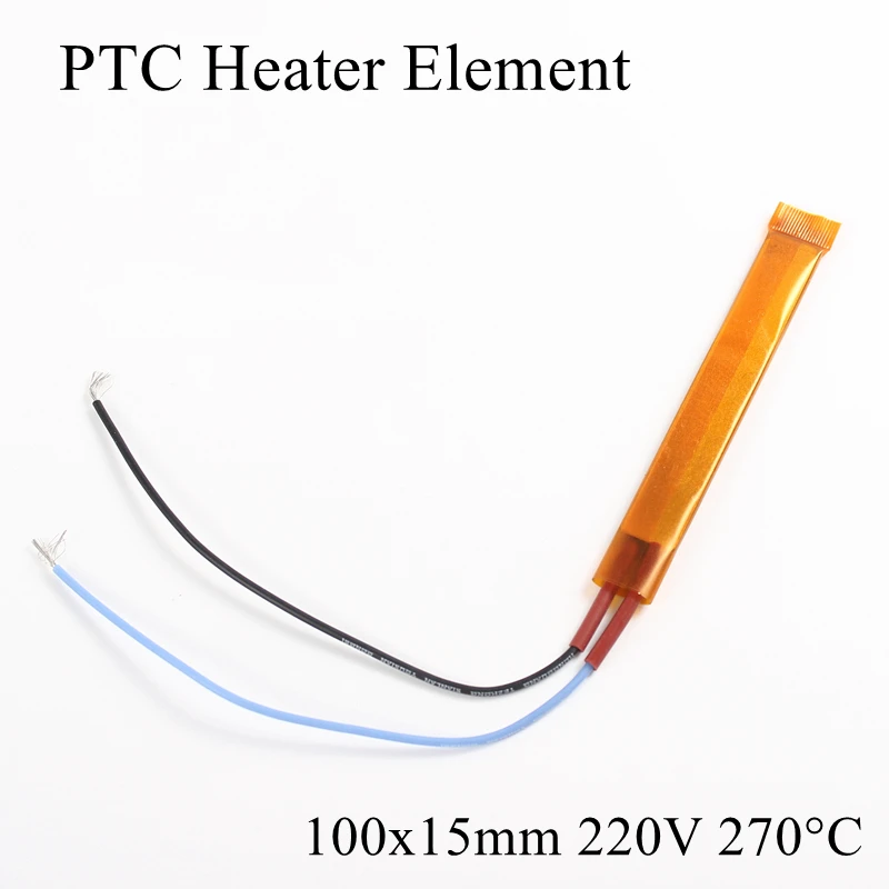 1 шт. 100x15 мм 220 в 270 градусов Цельсия PTC нагревательный элемент постоянный термостат изолированный термистор керамическая нагревательная пластина чип