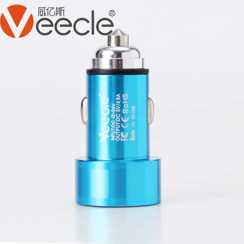 Лидер продаж 2019 года алюминий сплав 12 В dual usb quick charge зарядник телефона для