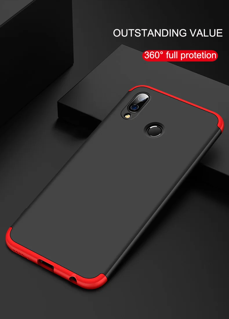 Case for Huawei Honor Play Case 6.3 inch Full-body Protection Hard Case 3-in-1 Design Matte for Honor play Cover Coque