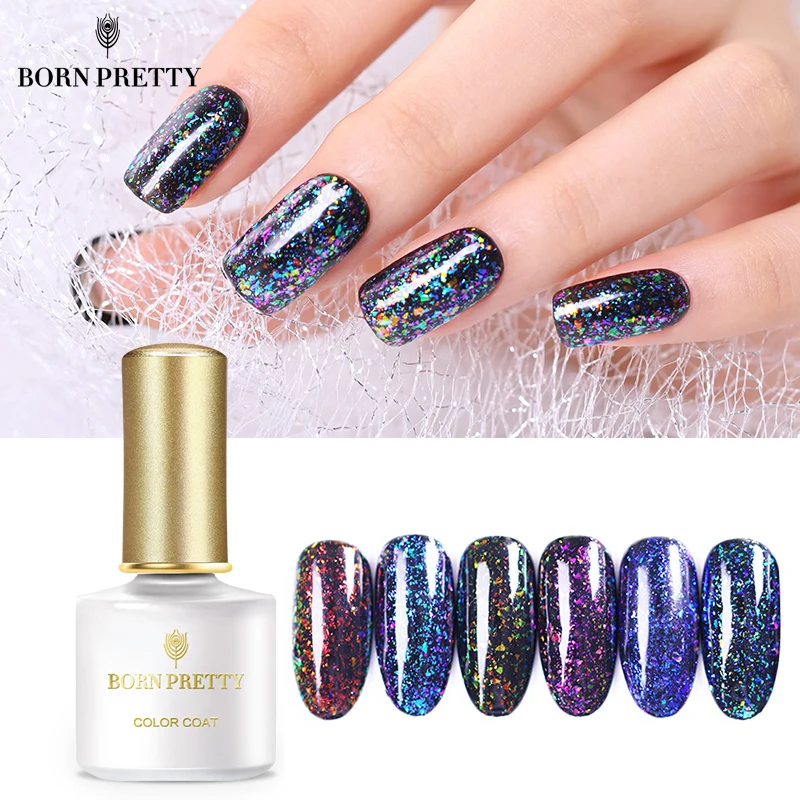  BORN PRETTY Chameleon Glitter Nail Gel Polish 6ml Sequins Soak Off UV Gel Lacquer Varnish Manicure 