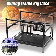DIY 6GPU Open Air Mining Rig Frame Miner Case Drawer Style Crypto Coin for 4 Fans Computer Mining Case Frame Server Chassis