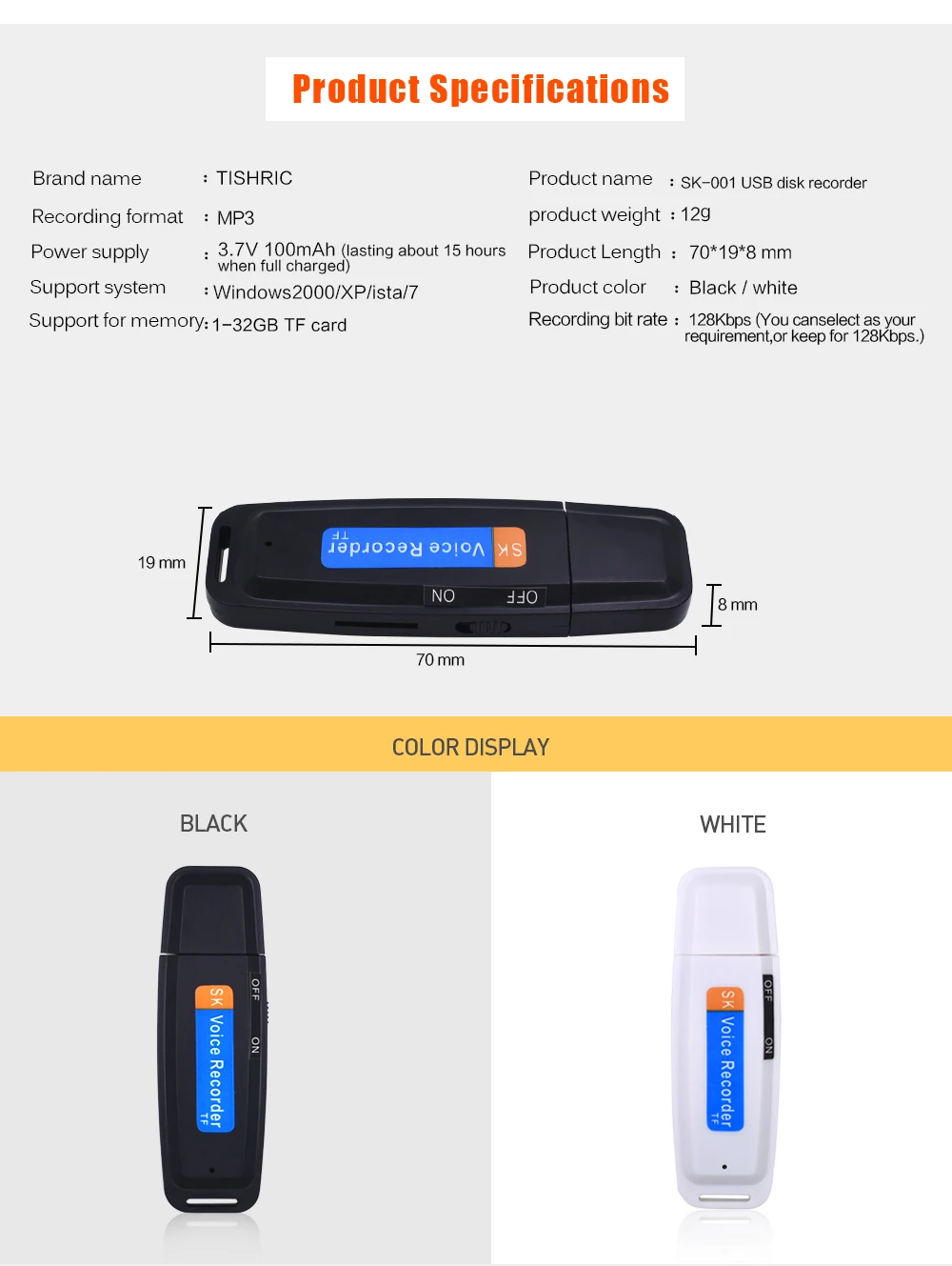 Tishric Лидер продаж u-диск цифровой аудио рекордер TF флэш-карта USB диктофон ручка Мини Диктофон профессиональный до 32 Гб