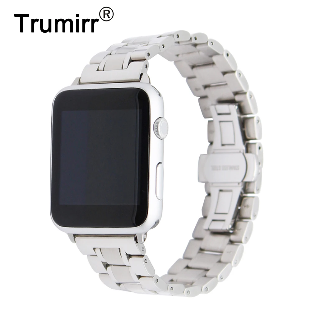 Ремешок для часов из нержавеющей стали и новые адаптеры iWatch Apple Watch 38 мм 42 Series 1 2