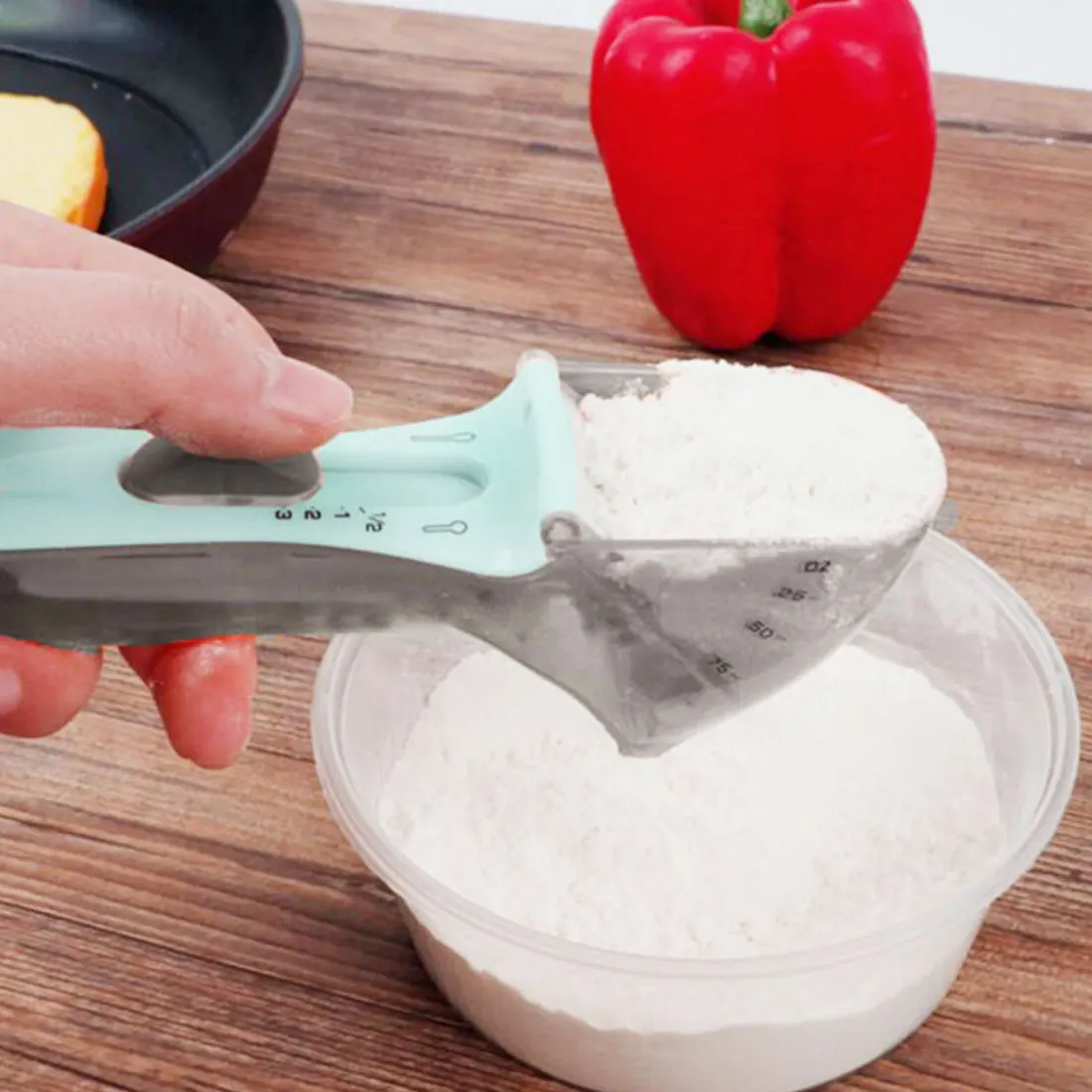 Пластиковая регулируемая мерная ложка для специй супер полезный сахарный торт ложка для выпечки измерительный прибор кухонные весы мерные ложки