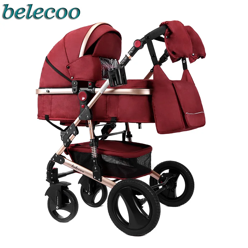 

Belecoo baby stroller 2in1 stroller bidirectional high-quality shock absorber Gift mom backpack