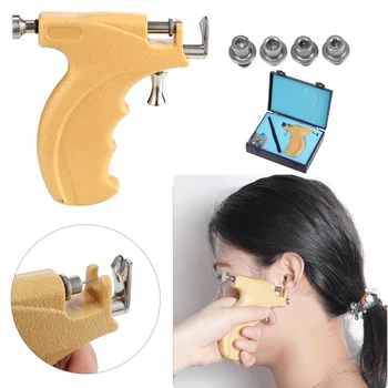 

Professional Ear Stud Earring Piercing Gun Tools Kit Body Piercing Gun Set Safe Sterile Ear Nose Navel Piercing Equipment