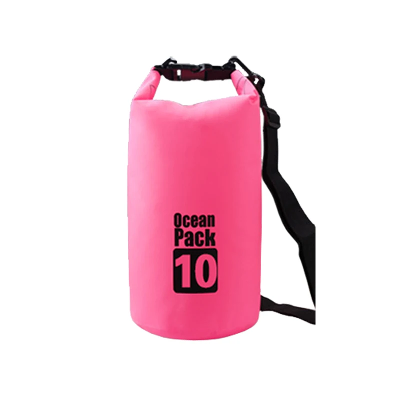 10L Outdoor Waterproof Bag Camping Trekking Dry Impermeable Backpack Swimming Beach Bike Accessories Ocean Pack Water Resistant - Цвет: Pink