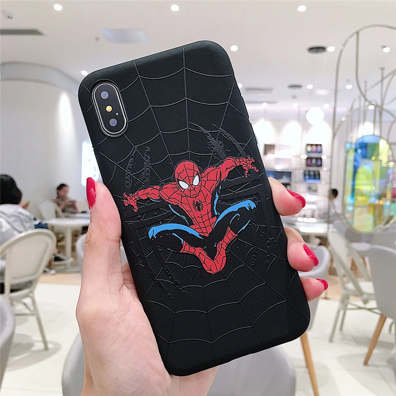 WTSZKL супергерой Человек-паук шаблон телефон чехол для iPhone XR мультфильм аниме 6 S 7 8