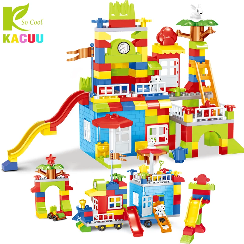 Новые DIY строительные блоки большого размера красочные городские замок