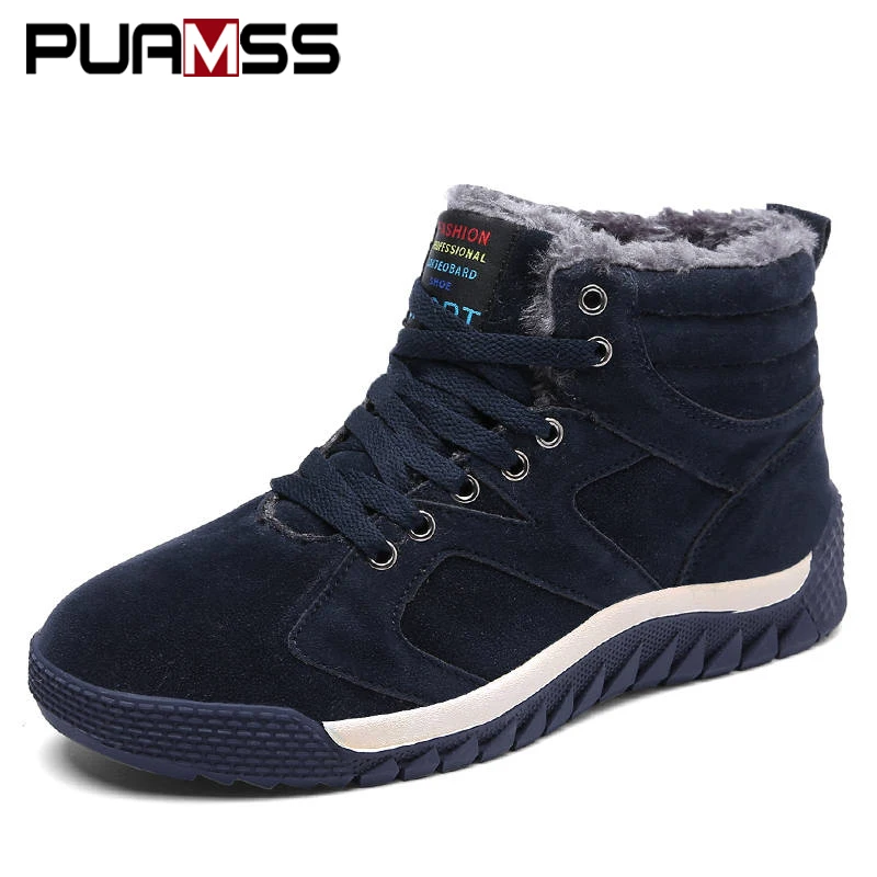 

Men Winter Boots Male Snow Boots Waterproof Warm Fur Winter Work Ankle Boots Casual Shoes Chaussure Homme Sneakers Plus Size 47