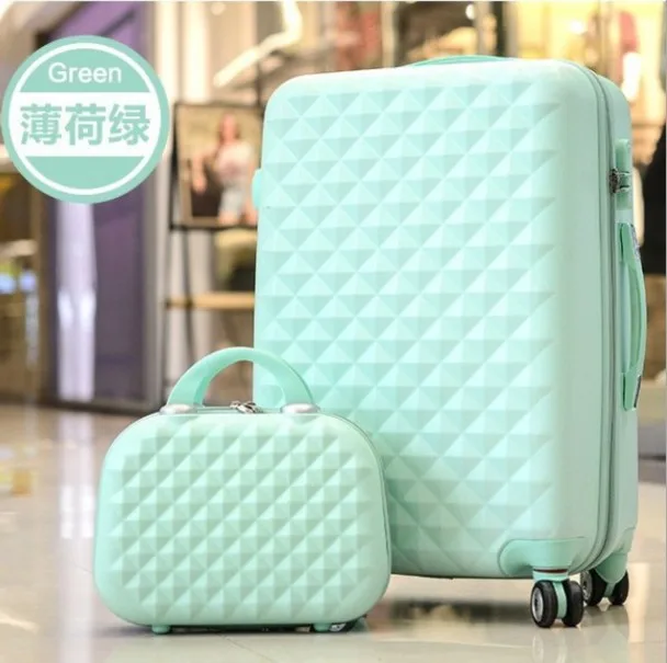 Travel tale для девочек милый набор багажных чемоданов на колесиках ABS жесткие стороны, дешево, масштабных дорожных чемоданов сумка на колесе - Цвет: a set