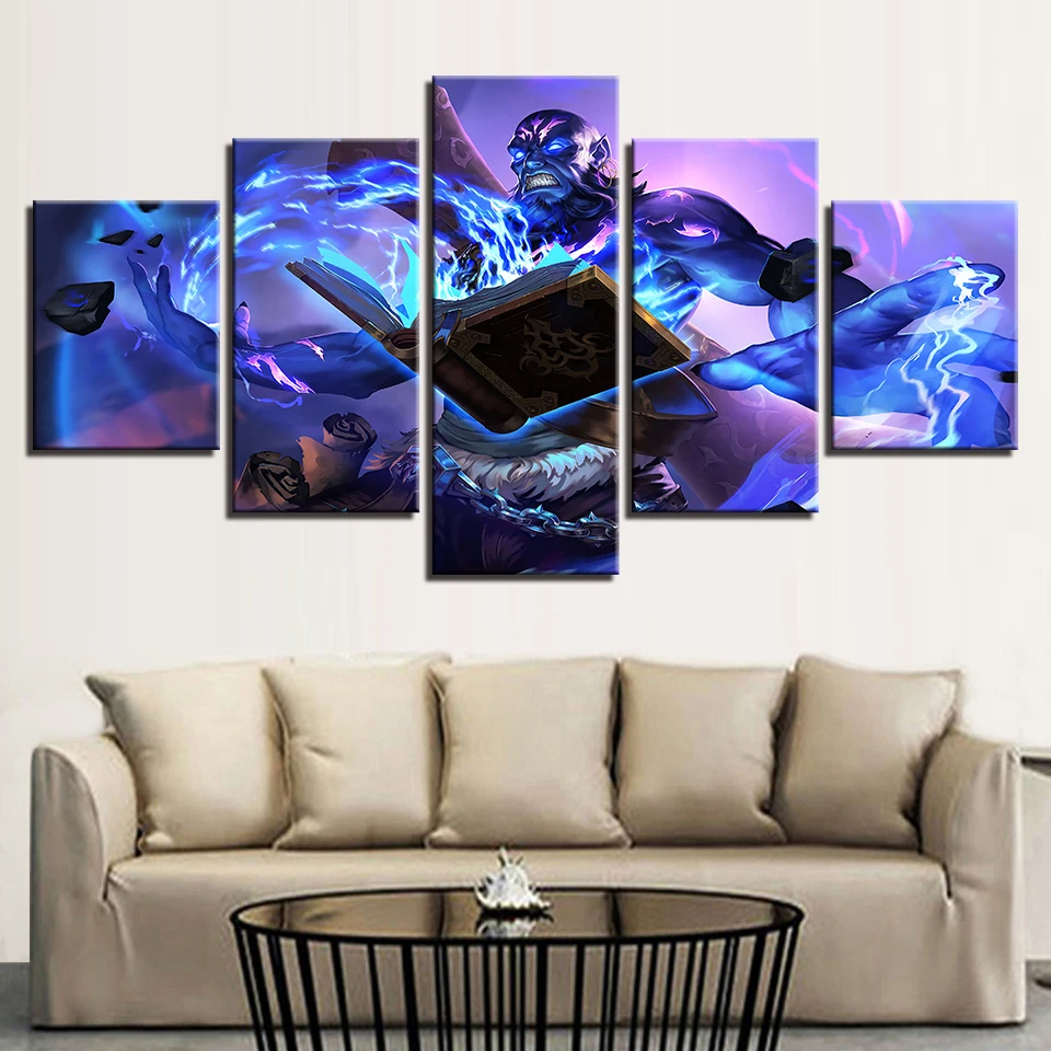 Waliicorners Modern Frame HD Canvas Living Room Home Decoration Printed 5 Panel League Of Heroes Pictures Painting Modular Wall Art Poster 7 HTB1HfIcelKw3KVjSZTEq6AuRpXaw