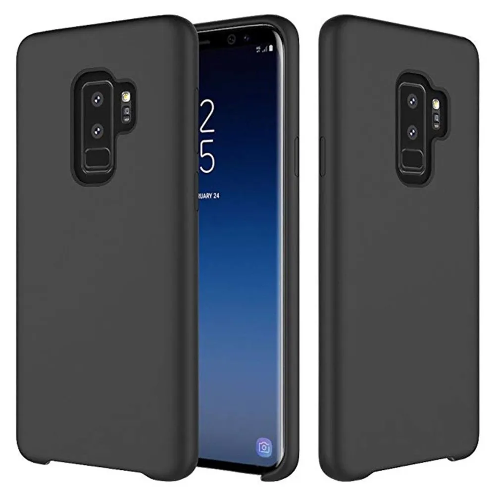 Жидкий силиконовый чехол для телефона для Samsung Galaxy A8() A8() плюс силиконовый резиновый ударопрочный телефон задняя крышка в виде ракушки 10 шт./лот