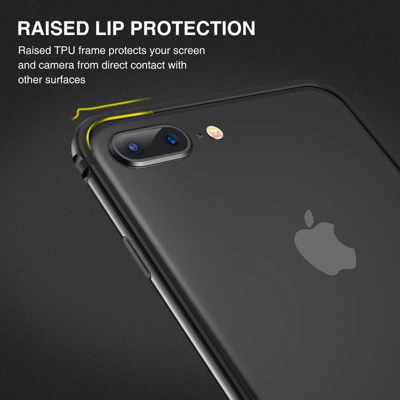 Portefeuille для iPhone 7 бампер чехол Алюминиевый металлический силиконовый каркас бампер крышка чехол для iPhone 8 Plus 7 плюс 8 плюс аксессуары