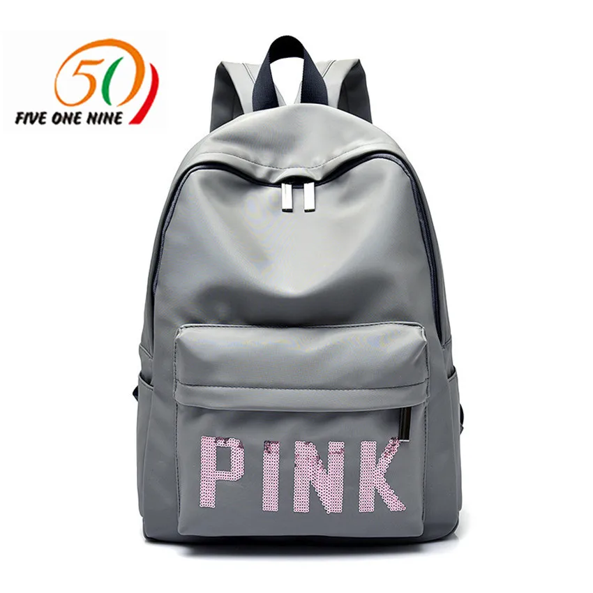 two colors VS Zipper Shoulder Versatile Sack Summer Holiday Beach letter bag Shopping BACKPACK Tote love pink backpack two colors VS Zipper Shoulder Versatile Sack Summer Holiday Beach letter bag Shopping BACKPACK Tote love pink backpack