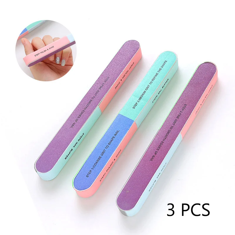 

2019 Durable Buffing Art Tool Accessories Sanding Professional 1PCS/SET Six-sided Polishing File Nail Tool Creative Printing