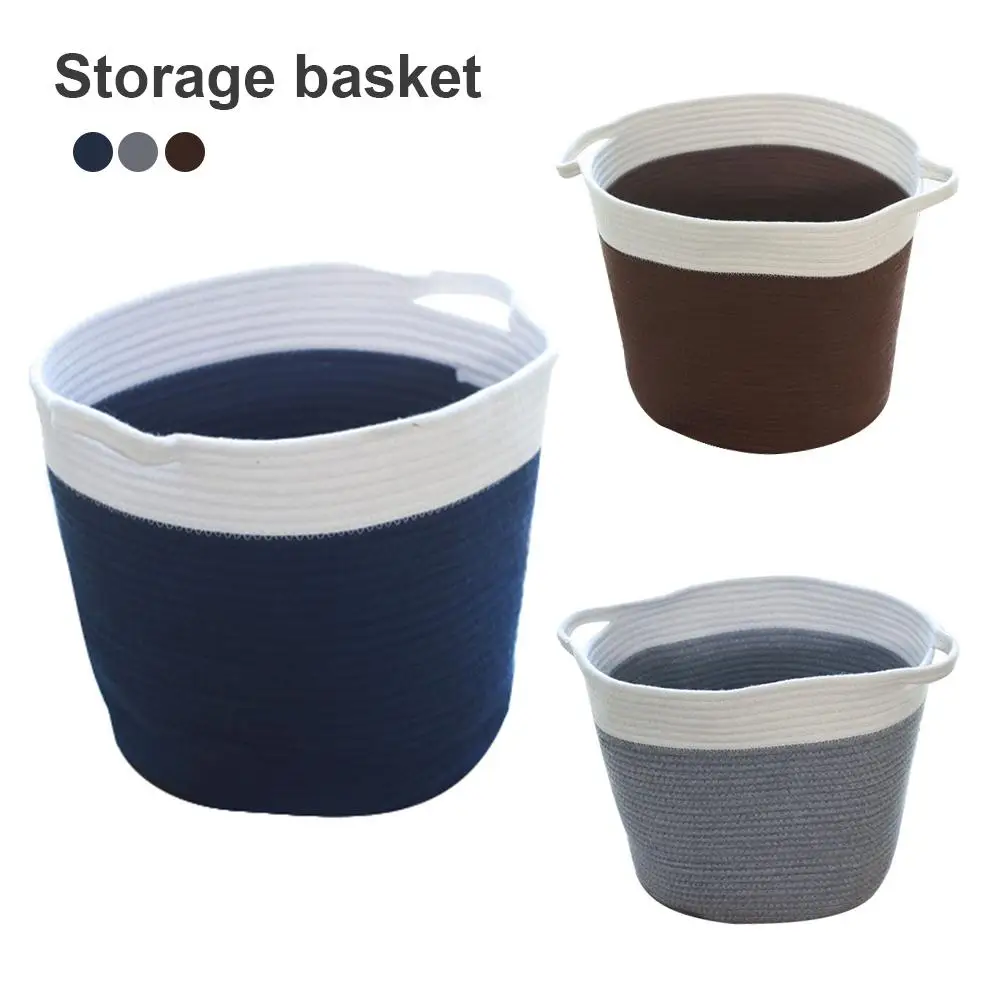 المنزلية المنسوجة الغسيل صندوق تخزين ملابس حامل سلة لعبة وجبات خفيفة منظم الحقيبة