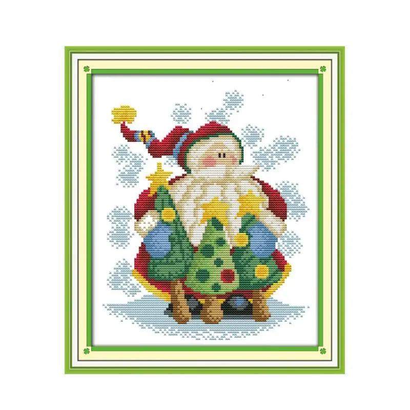 Набор для вышивки крестом Joy Sunday Christmas DMC 11CT 14CT водорастворимый холст с принтом