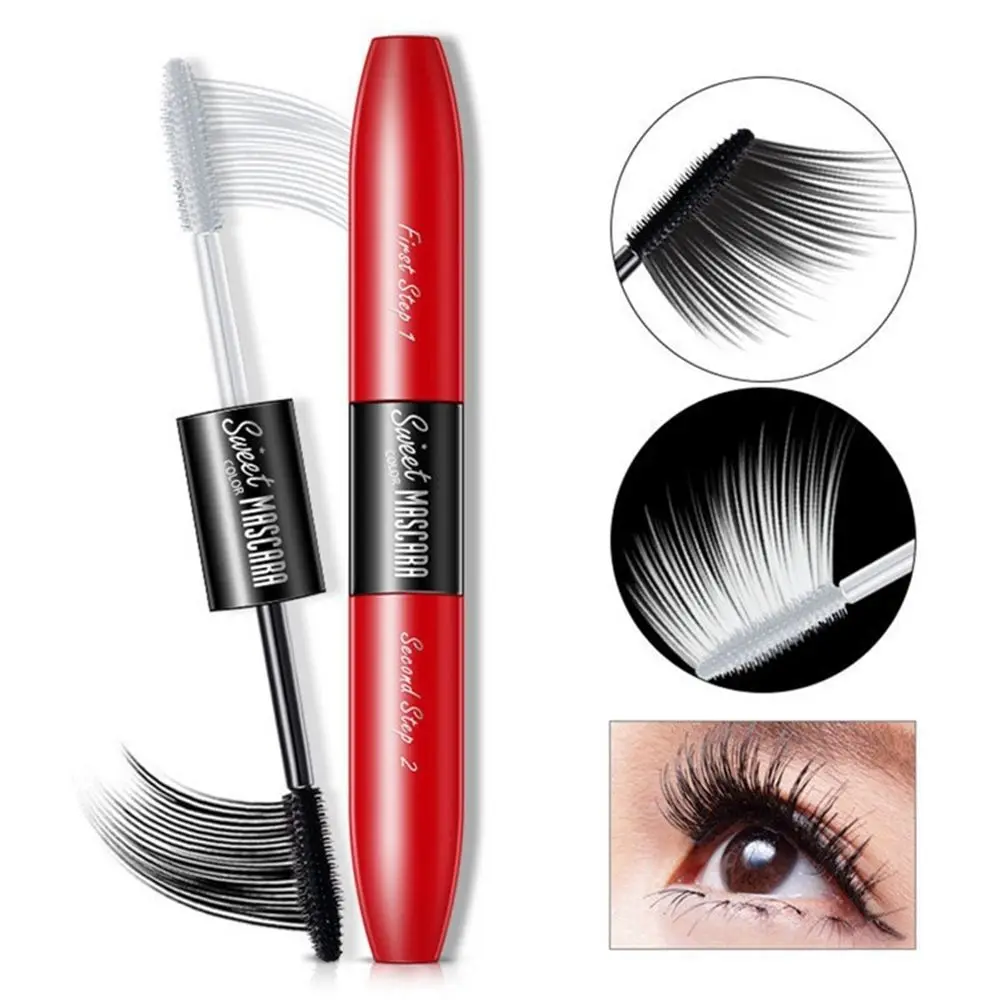 1Pcs Fashion Brand 2 in 1 false eyelashes + Mascara 3D Makeup eyelashes