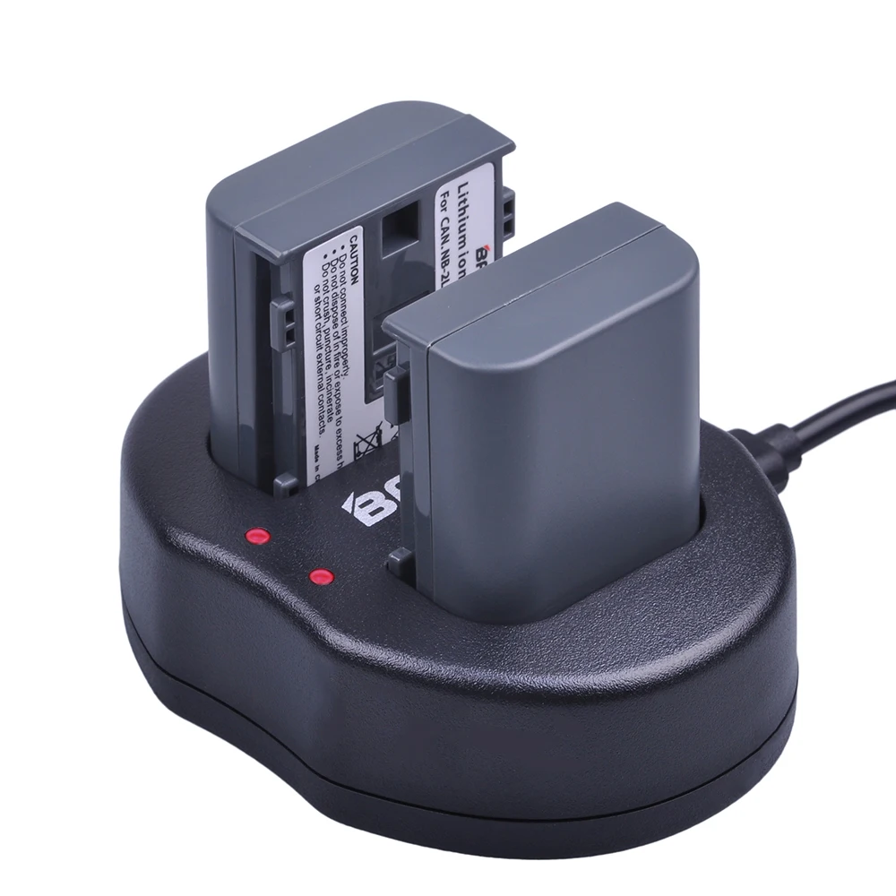 Batmax NB 2L NB 2L NB2L NB 2LH Camera Battery+USB Dual Charger for