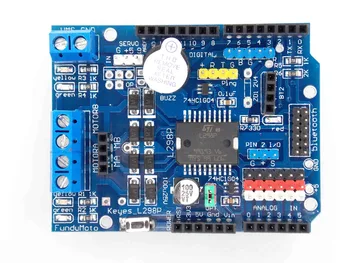 

L298P PWM Speed Controller Dual High-Power H-bridge Driver ,Bluetooth Interface, L298P Module Motor Shield Board