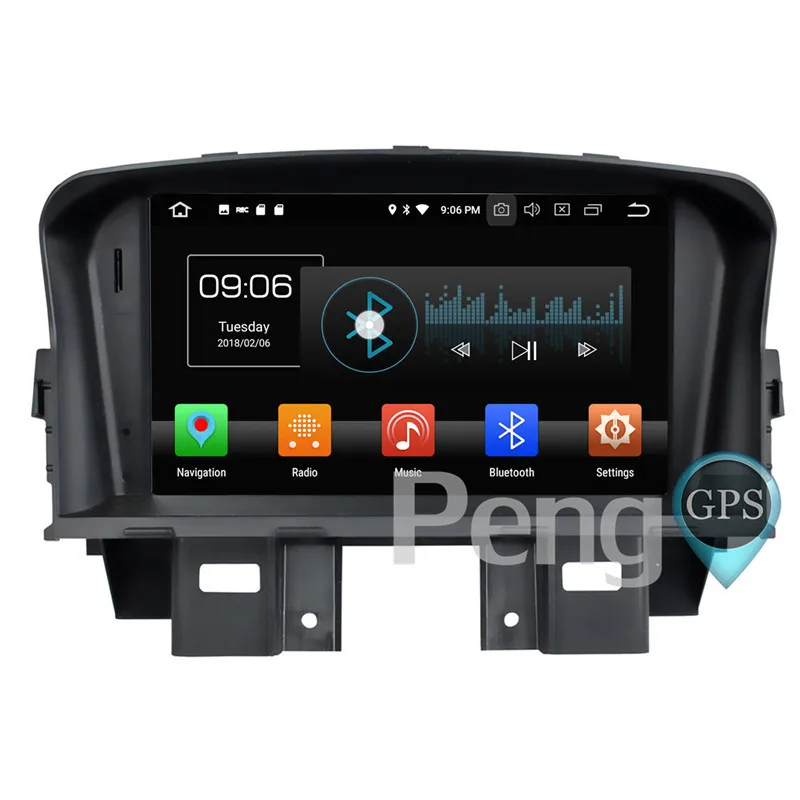 Top 1024* 600 2 Din Android 8.1 Car CD DVD Player GPS Navigation for Chevrolet Cruze 2008 2011 2012 2013 2014 1080P Video Headunit 6