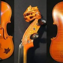 Страд стиль песня мастер инкрустация палисандр/дракон резьба прокрутки скрипки 4/4#9723