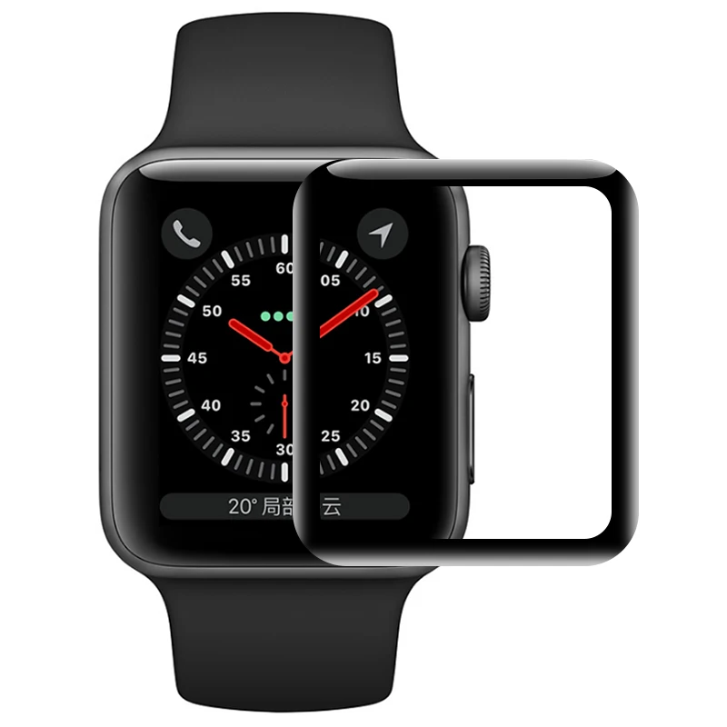 Для aррle Watch iWatch серии 1/2/3/4/5 с уровнем твердости 9H 3D изогнутое полное покрытие