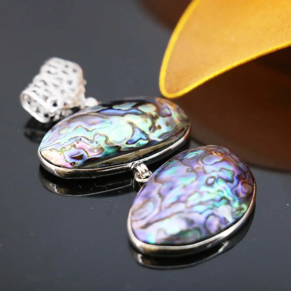 23*32mm Natural abalone seashells sea shells pendant stripe women girls