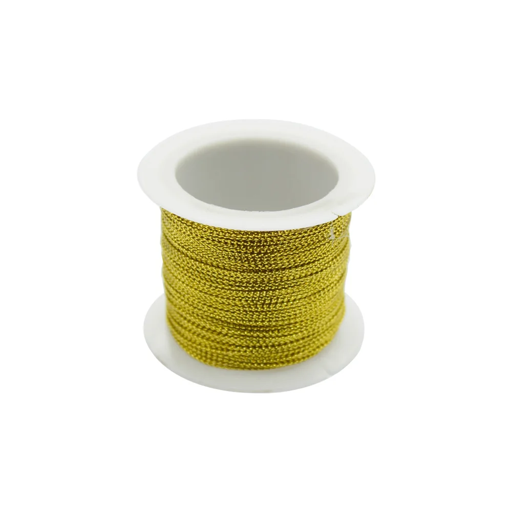 Gold Silver Ropes For Jewelry Tag Round Cords 20 Meters For Gift Package Wire Silver Decorative Strings Cake Box