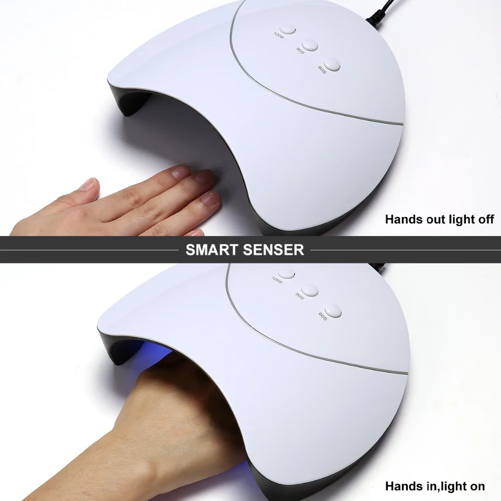 Modelones Z3 24 Вт умный сенсорный светодиодный светильник для ногтей, Сушилка для ногтей всех типов, гелевая USB портативная УФ лампа Pro 12 Светодиодный s УФ-лампа для ногтей